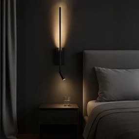 LED nástenné svietidlo TORCH LED/6W/230V + LED/3W čierna