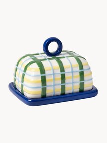Ručne maľovaná maselnička Plaid