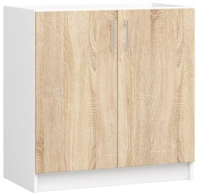 Kuchynská linka LIMA s vitrínou 2.4 m H720 biela / dub sonoma