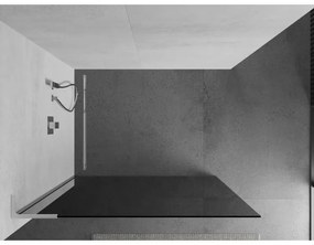 Mexen Kioto L, sprchová zástena Walk-In 110 x 200 cm, 8mm šedé sklo, chrómový profil, 800-110-103-01-40