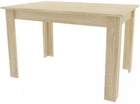 Jedálenský set 1 + 4, stôl UMEKO 120x80 cm dub sonoma + sivá stolička KITO