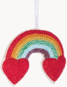 Bavlnené vianočné ozdoby Rainbow, 6 ks