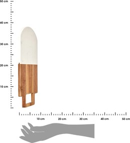 Doska na krájanie s úchytom PREPPY 38x18 cm z masívu/biely mramor