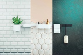 Hansgrohe WallStoris, háčiky na uterák, úzke, čierna matná, HAN-27929670