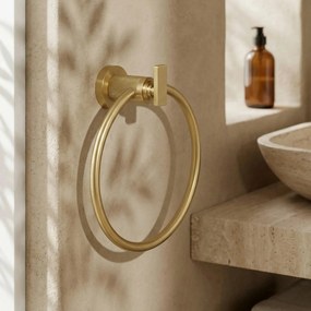 Držiak na uteráky - kruh REA RIVO RING 81307 Rivo Brush Gold