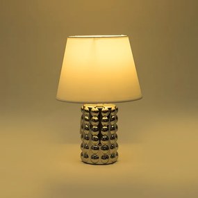 Stolná lampa 1xE14/40W/230V biela/lesklý chróm