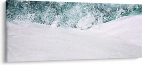 Obraz - Tyrkysová abstrakcia (120x50 cm)