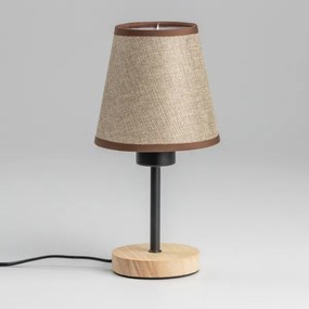 Brilagi - Stolná lampa NUBILA WOOD 1xE27/25W/230V dub/hnedá