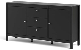 Čierna nízka komoda 152x80 cm Madrid – Tvilum