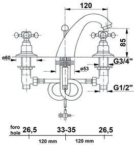 Umývadlová batéria v bronzovej farbe Antea – Sapho