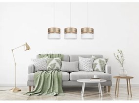 Luster na lanku LIMA 3xE27/60W/230V zlatá/biela