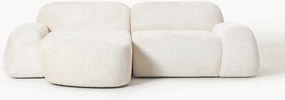 Modulárna rohová pohovka z plyšového buklé Wolke (3-miestna)