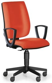 Antares Kancelárska stolička FIGO s podpierkami rúk, permanentný kontakt, oranžová