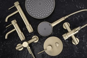 Rea Lungo, vaňová batéria s ručnou sprchovou súpravou, zlatá matná, REA-B8055