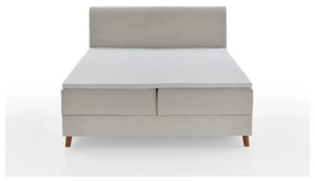 Béžová boxspring posteľ s úložným priestorom 180x200 cm Memphis - Meise Möbel