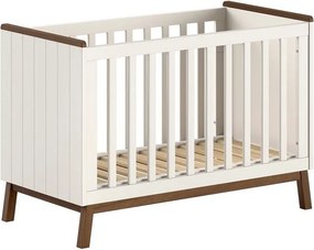 Béžová postieľka z borovicového dreva s nastaviteľnou výškou 60x120 cm Sezane – Vipack