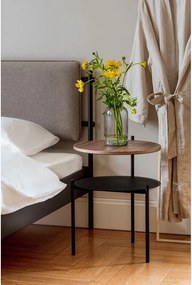 Čierna oceľová čalúnená dvojlôžková posteľ s roštom 200x200 cm Eton Basic – noo.ma