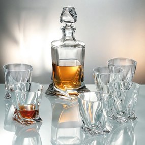 Crystalite Bohemia krištáľový whisky set Quadro 1+2