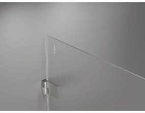 Mexen Lunar-B, Otočné ľavé sprchové dvere 135 cm, 8mm číre sklo, oceľový profil, 832S-135-050-97-00-L