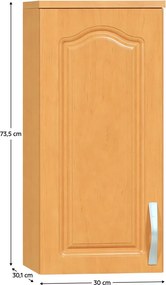 Horná kuchynská skrinka Leite MDF klasik W30. Vlastná spoľahlivá doprava až k Vám domov. 788696