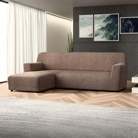 Bielastické poťahy COSTINA oriešková sedačka s otomanom vľavo (š. 170 - 300 cm)