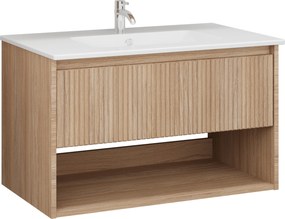 XXXLutz SKRINKA S UMÝVADLOM, farba duba, farba duba, 80 cm Stylife - Kúpeľňové skrinky - 000780002305