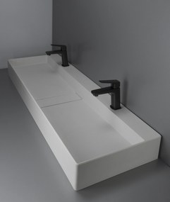 Deante Blur, granitové umývadlo na dosku 1000x400x120 mm, biela, DEA-CQB_AU1S