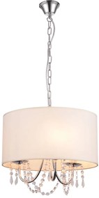 CLX Moderné závesné osvetlenie CASTELFRANCO VENETO, 3xE14, 40W, béžové