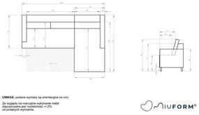 Svetlosivá rozkladacia rohová pohovka Miuform Scandic Lagom, ľavý roh