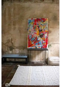 Biely prateľný ručne tkaný bavlnený koberec 170x240 cm Tribu Natural – Lorena Canals