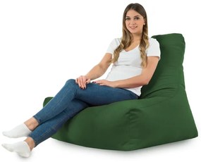 Kreslo Bali plyš tmavozelené