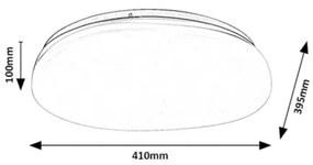 Rabalux 75053 - LED kúpeľňové stropné svietidlo CALIOPE LED/24W/230V IP44 pr. 41 cm