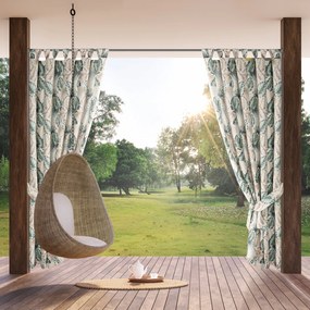 EUROFIRANY ZÁHRADNÝ VODEODOLNÝ ZÁVES NA PÚTKACH GARDEN 155X260 CM LISTY