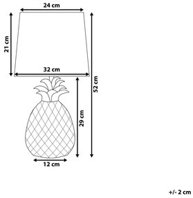 Stolná lampa strieborná PINEAPPLE Beliani