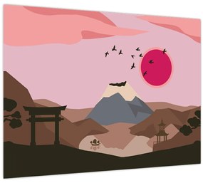Sklenený obraz - Japonsko N⁰2 (70x50 cm)