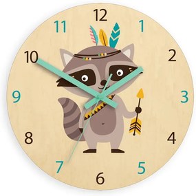 Dětské nástěnné hodiny Ami Mýval 30 cm vícebarevné