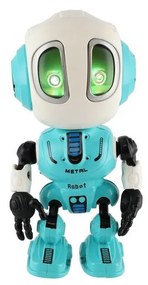 Teddies Robot ECHO opakujúci vety, 12 cm, kov, so zvukom a svetlom