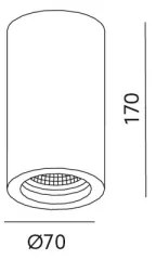 Stropné bodové svietidlo STOA 1xGU10/35W/230V