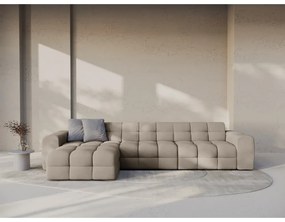 Hnedá rohová pohovka (ľavý roh/s leňoškou) Kendal – Micadoni