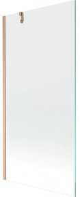 Mexen Next, 1-krídlová vaňová zástena 90 x 150 cm, 6mm číre sklo, medená matná, 895-090-000-00-00-65