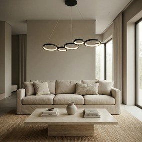Toolight Toolight, LED stropné svietidlo 85cm, 35W, 4000K, 2000lm, APP1923-CP, čierna, OSW-66065