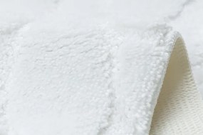 Kúpeľňový koberček SUPREME STONES kamienky, biely