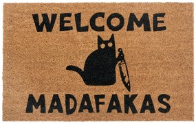 Rohožka Welcome madafakas 105668 – na von aj na doma, 45x75, hnedá, chodba / predsieň, Hanse Home