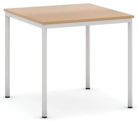 Jedálenské stoly, 800 x 800 mm, buk, svetlo sivá konštrukcia