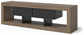 Hnedo-čierny TV stolík v dekore orecha 175x52 cm Nara – TemaHome