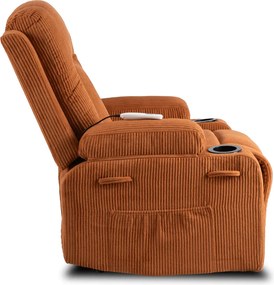 Masážne kreslo BOX Reclining Rudy Corduroy