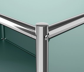 Kovová odkladacia skrinka »CN3« so 4 výklopnými priečinkami, šalviová