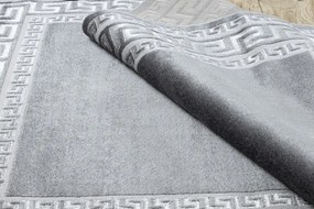 Moderný MEFE koberec   2813 Grécky vzor rámu, sivý
