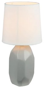 Keramická stolná lampa, sivá, QENNY TYP 2 AT15556