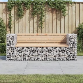 Záhradná lavica gabiónový dizajn 184x71x65,5 masívna borovica 3196236